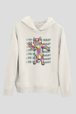 Renkli KediBeyaz  Unisex Hoodie