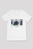 Resident Evil Beyaz Unisex V Yaka Tişört