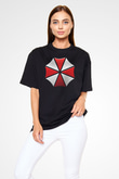 Resident Evil Siyah Unisex Oversize Tişört T-Shirt