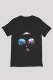 Resident Evil Siyah Unisex V Yaka Tişört T-Shirt