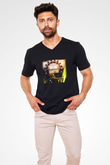 Richie Hawtin Siyah Unisex V Yaka Tişört T-Shirt