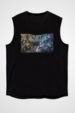 Rift Siyah Unisex Kolsuz Tişört