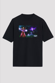 Rift Siyah Unisex Oversize Tişört T-Shirt