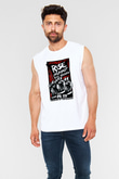 Rise Against Beyaz Unisex Kolsuz Tişört