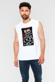 Rise Against Beyaz Unisex Kolsuz Tişört