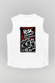 Rise Against Beyaz Unisex Kolsuz Tişört