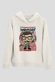 Rivers Cuomo Weezer Baskılı Unisex Beyaz Hoodie
