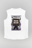 Rob Zombie Baskılı Unisex Beyaz Kolsuz Tişört
