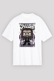Rob Zombie Baskılı Unisex Beyaz Oversize Tişört