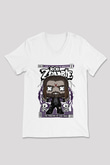Rob Zombie Baskılı Unisex Beyaz V Yaka Tişört
