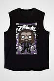 Rob Zombie Baskılı Unisex Siyah Kolsuz Tişört