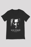 Rob Zombie Siyah Unisex V Yaka Tişört T-Shirt