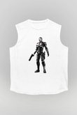 RoboCop Beyaz Unisex Kolsuz Tişört