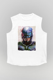 RoboCop Beyaz Unisex Kolsuz Tişört