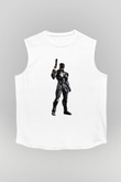 RoboCop Beyaz Unisex Kolsuz Tişört