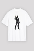 RoboCop Beyaz Unisex Oversize Tişört T-Shirt