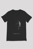 RoboCop Siyah Unisex V Yaka Tişört