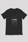 RoboCop Siyah Unisex V Yaka Tişört