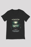RoboCop Siyah Unisex V Yaka Tişört T-Shirt