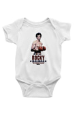 Rocky Baskılı Beyaz Unisex Bebek Body - Zıbın