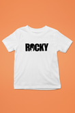 Rocky Baskılı Beyaz Unisex Çocuk Tişört