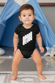 Rocky Baskılı Siyah Bebek Body - Zıbın
