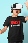 Rocky Baskılı Siyah Unisex Çocuk Tişört