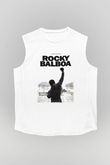 Rocky Beyaz Unisex Kolsuz Tişört