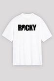 Rocky Beyaz Unisex Oversize Tişört T-Shirt
