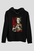 Rocky Siyah Unisex Kapşonlu Sweatshirt