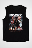 Rocky Siyah Unisex Kolsuz Tişört