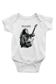 Rory Gallagher Baskılı Beyaz Unisex Bebek Body - Zıbın