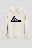 Rory Gallagher Baskılı Beyaz Unisex Kapüşonlu Sweatshirt