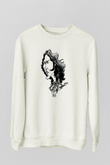 Rory Gallagher Baskılı Beyaz Unisex Sweatshirt