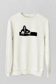 Rory Gallagher Baskılı Beyaz Unisex Sweatshirt