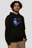 Rory Gallagher Baskılı Unisex Siyah Kapüşonlu Sweatshirt