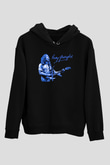 Rory Gallagher Baskılı Unisex Siyah Kapüşonlu Sweatshirt