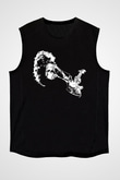 Rory Gallagher Baskılı Unisex Siyah Kolsuz Tişört - Tshirt