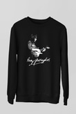 Rory Gallagher Baskılı Unisex Siyah Sweatshirt
