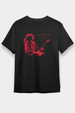 Rory Gallagher Baskılı Unisex Siyah Tişört - Tshirt