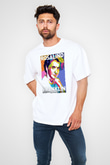 Rosalind Franklin Baskılı Unisex Oversize Beyaz Tişört - Tshirt