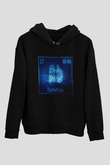 Rubidyum Elementi Baskılı Unisex Siyah Hoodie