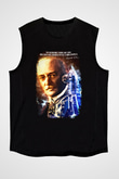 Rudolf Diesel Baskılı Unisex Kolsuz Siyah Tişört - Tshirt