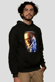 Rudolf Diesel Baskılı Unisex Siyah Kapüşonlu Sweatshirt