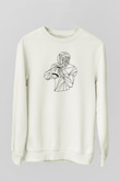 Rugby Baskılı Unisex Ekru Sweatshirt