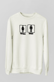 Rugby Baskılı Unisex Ekru Sweatshirt