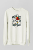 Rugby Baskılı Unisex Ekru Sweatshirt