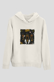 Run DMC Baskılı Unisex Beyaz Kapüşonlu Sweatshirt