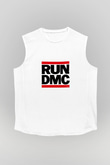 Run DMC Baskılı Unisex Beyaz Kolsuz Tişört