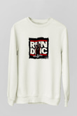 Run DMC Baskılı Unisex Beyaz Sweatshirt